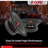 5 CORE 8 Inch Mid-Range Bullet Pro Audio Car Speaker, Red Aluminium Bullet, Loudspeaker 580W Max 8 Ohms - Premium Quality Audio Door Speakers for Car