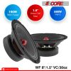 5 CORE 8 Inch Mid-Range Bullet Pro Audio Car Speaker, Red Aluminium Bullet, Loudspeaker 580W Max 8 Ohms - Premium Quality Audio Door Speakers for Car