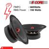 5 CORE 8 Inch Mid-Range Bullet Pro Audio Car Speaker, Red Aluminium Bullet, Loudspeaker 580W Max 8 Ohms - Premium Quality Audio Door Speakers for Car