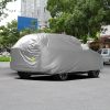 Full Coverage Car Cover Waterproof UV Protection Automotive Cover Outdoor Universal Car Cover with Reflective Strips Installation Straps Buckle