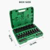 121pcs 1/2" 1/4" 3/8" Socket and Drive Tool Set Mechanics Tools Kit Ratchet Wrench Sockets Set Metric Drive Socket Set, 1/2" 1/4" 3/8" Drive Sizes wit